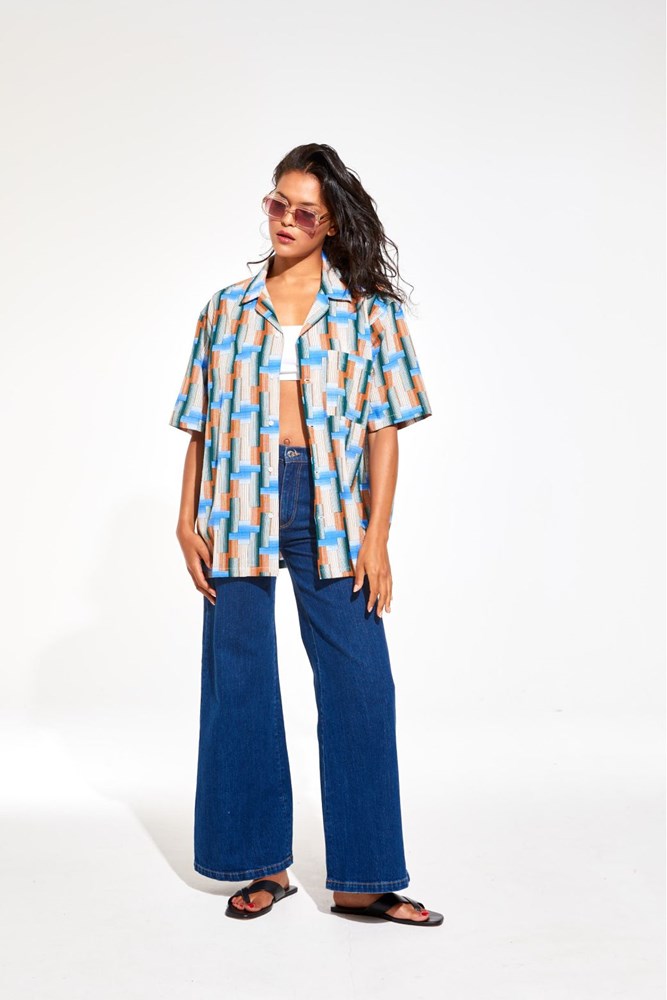 100H - Shirt Homy Echo Bleu/S25
