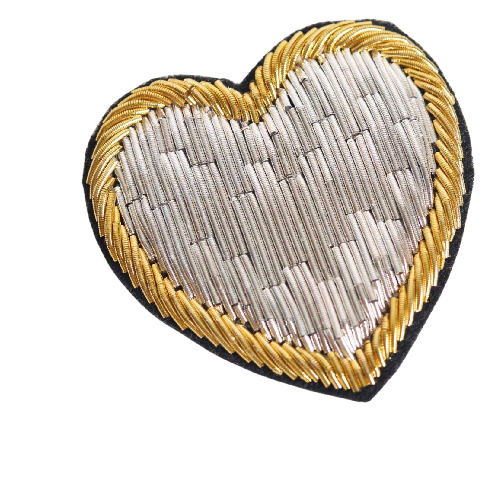 Brooch - Silver Gold Heart