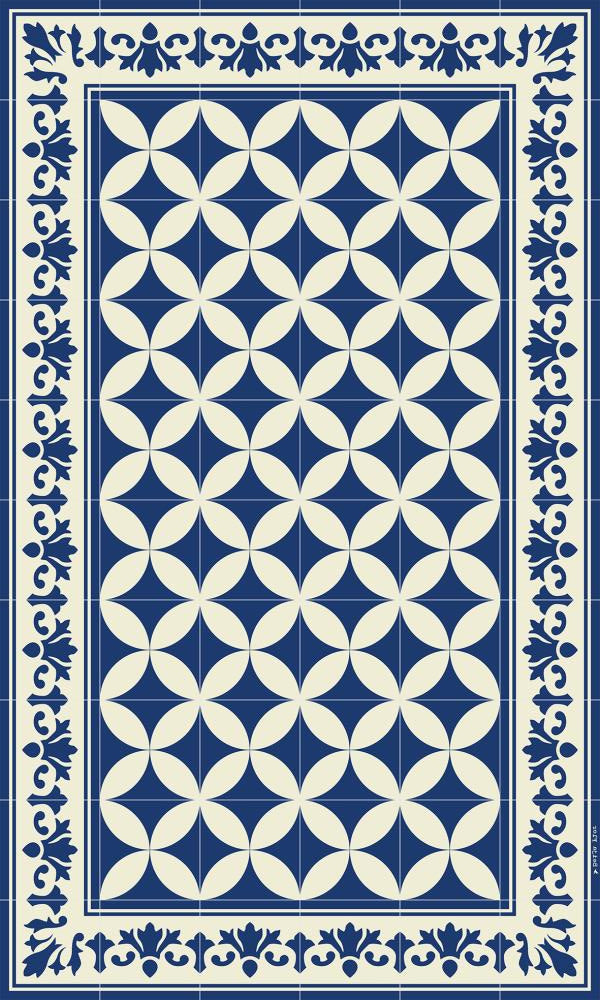BEIJA FLOR Vinyl Rug - Sofi Blue