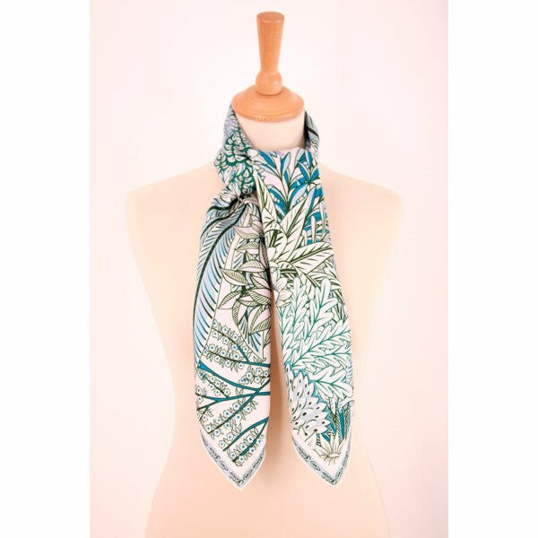 Silk Scarf Elsa Panther Blue Jean- 90X90 CM