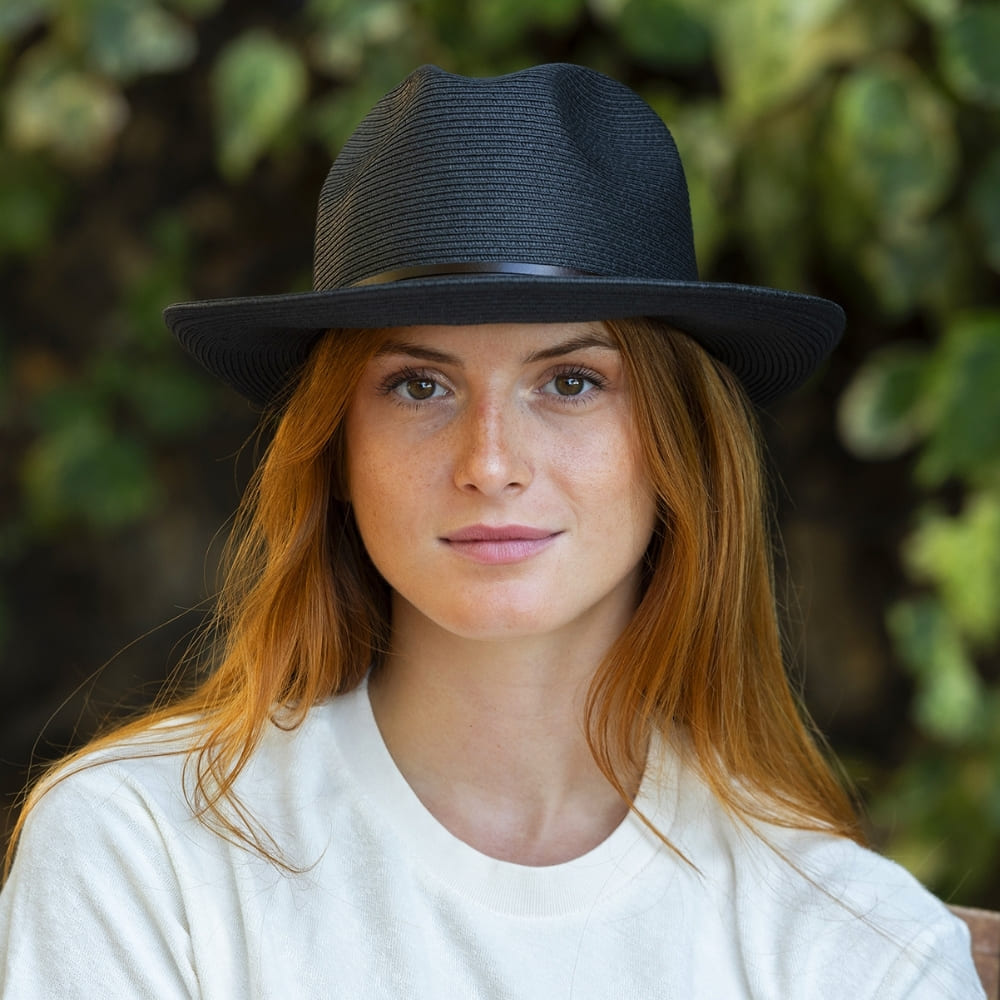 TRAVAUX EN COURS Borsalino Summer Hat - Black