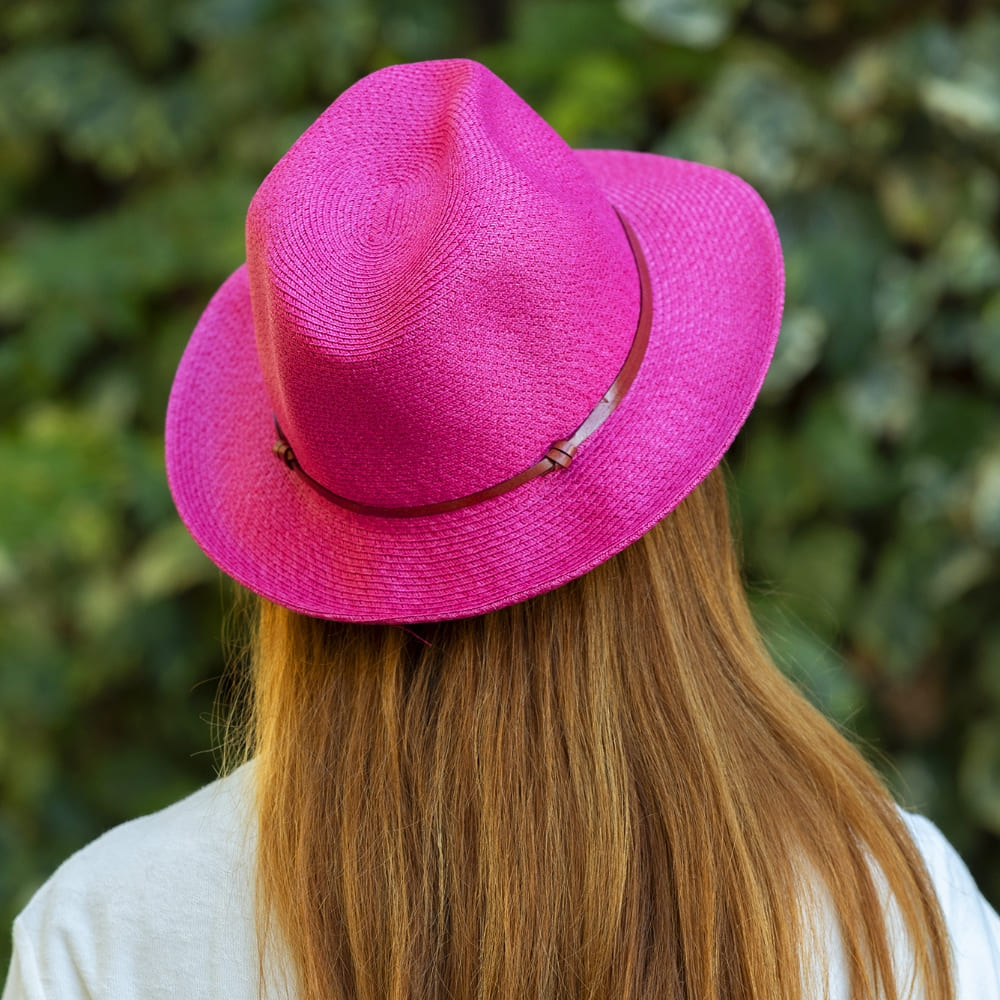 TRAVAUX EN COURS Borsalino Summer Hat - Hot Pink Fuchsia