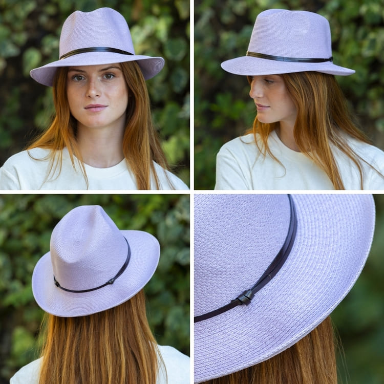 TRAVAUX EN COURS French Borsalino Summer Hat - Lilac