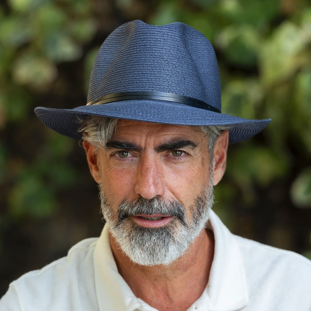 TRAVAUX EN COURS Borsalino Summer Hat - Marine