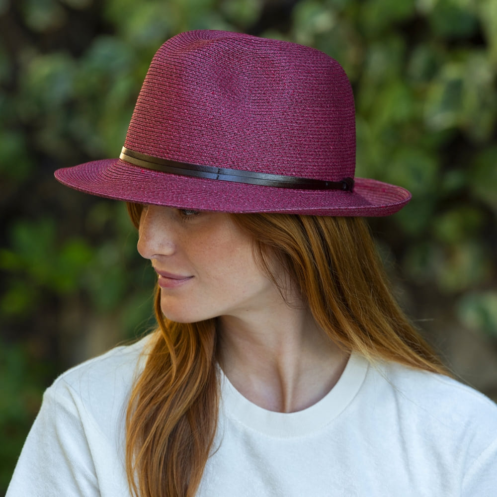 TRAVAUX EN COURS Borsalino Summer Hat - Plum