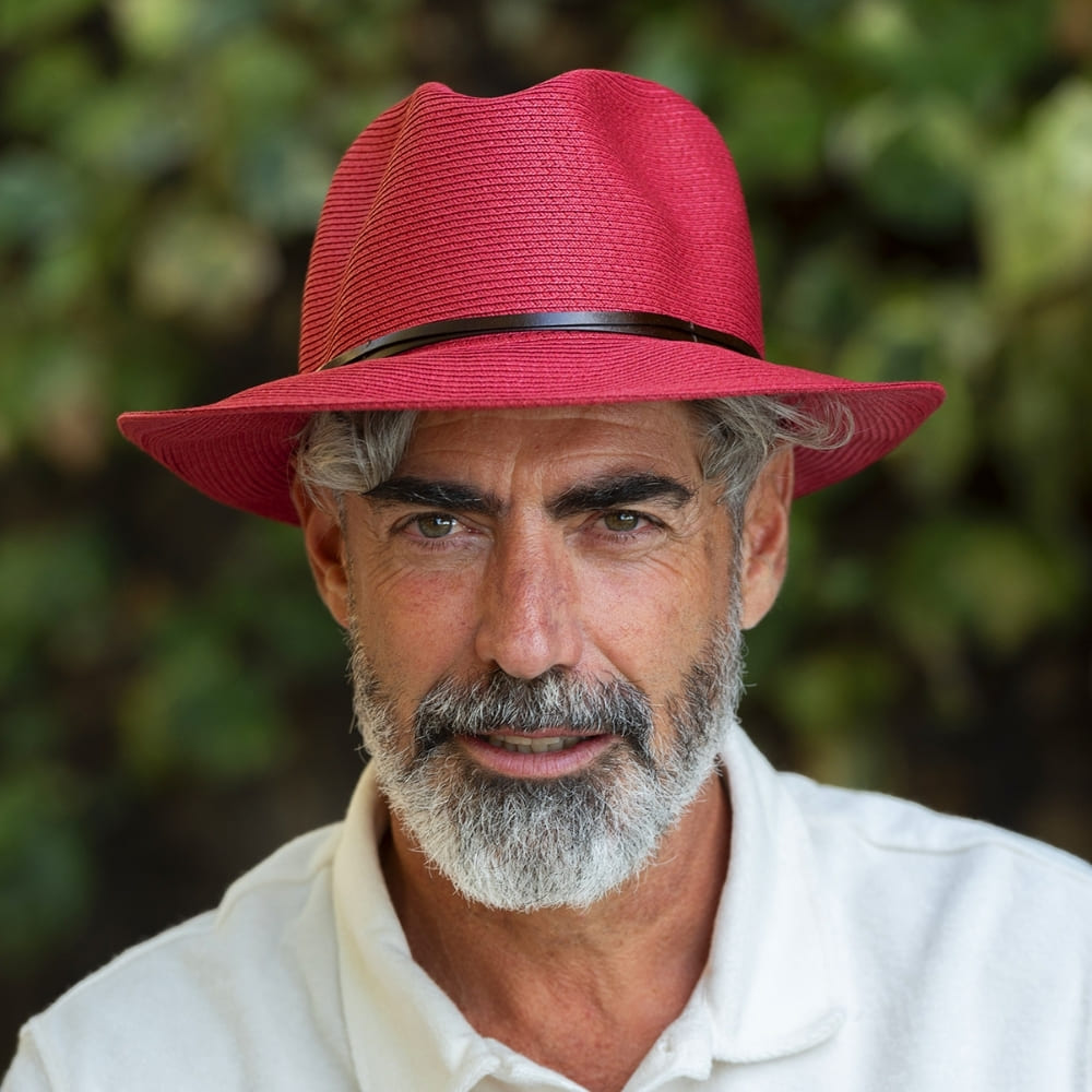 TRAVAUX EN COURS Borsalino Summer Hat - Raspberry