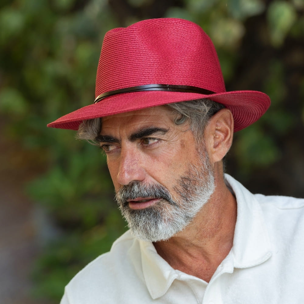 TRAVAUX EN COURS Borsalino Summer Hat - Raspberry