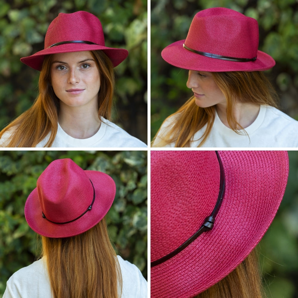 TRAVAUX EN COURS Borsalino Summer Hat - Raspberry