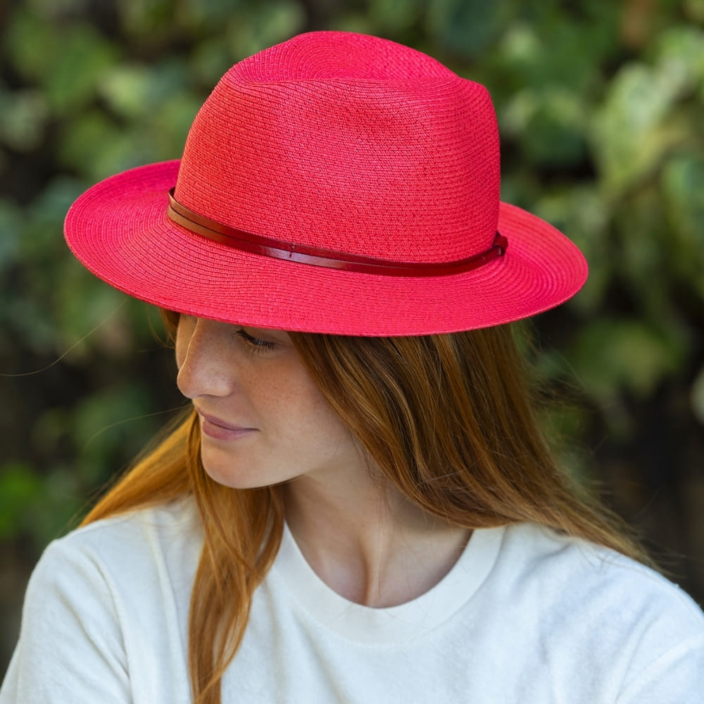 TRAVAUX EN COURS Borsalino Summer Hat - Red