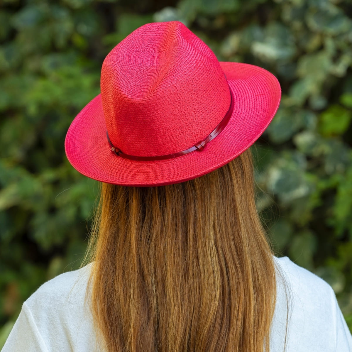 TRAVAUX EN COURS Borsalino Summer Hat - Red