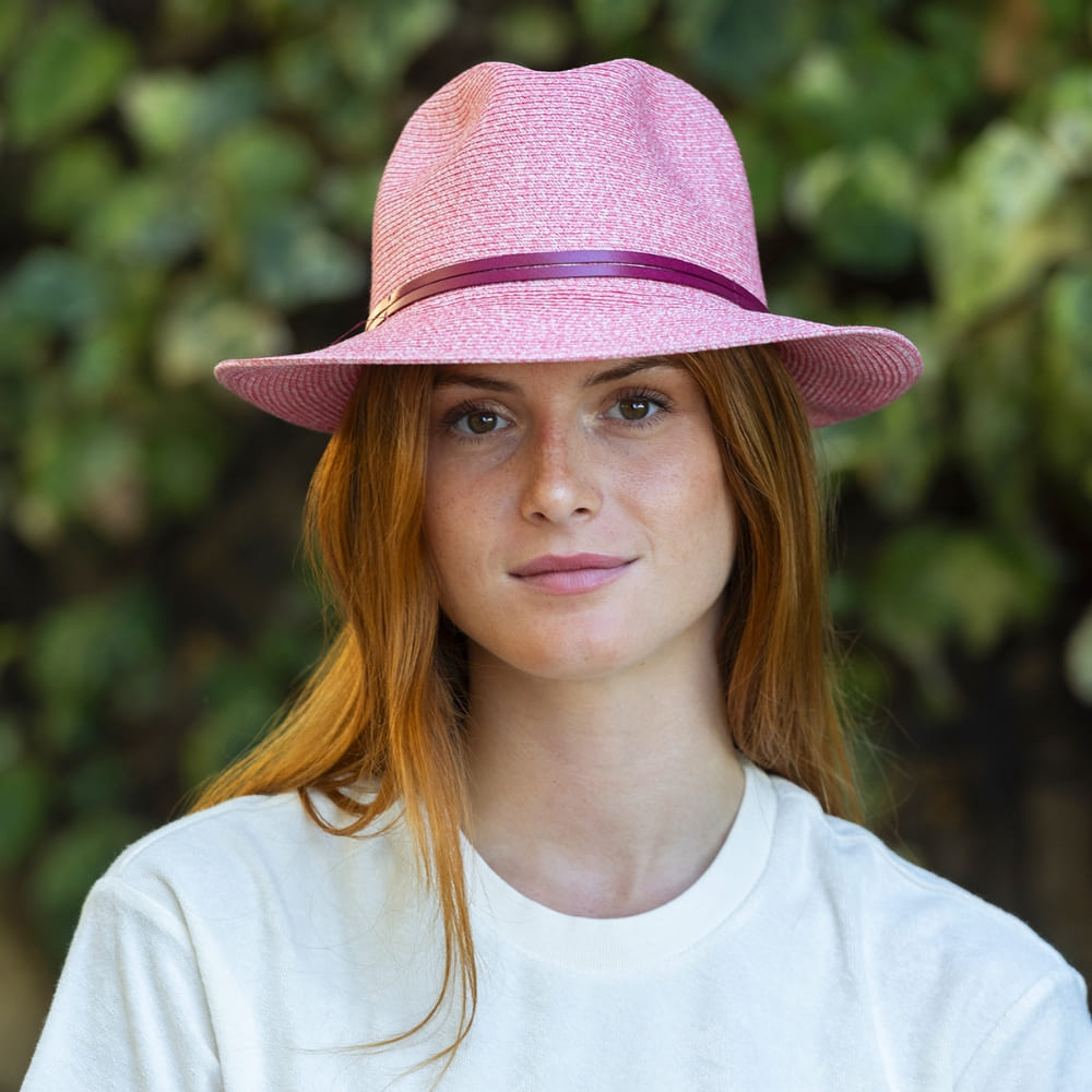 TRAVAUX EN COURS Borsalino Summer Hat - Rosa