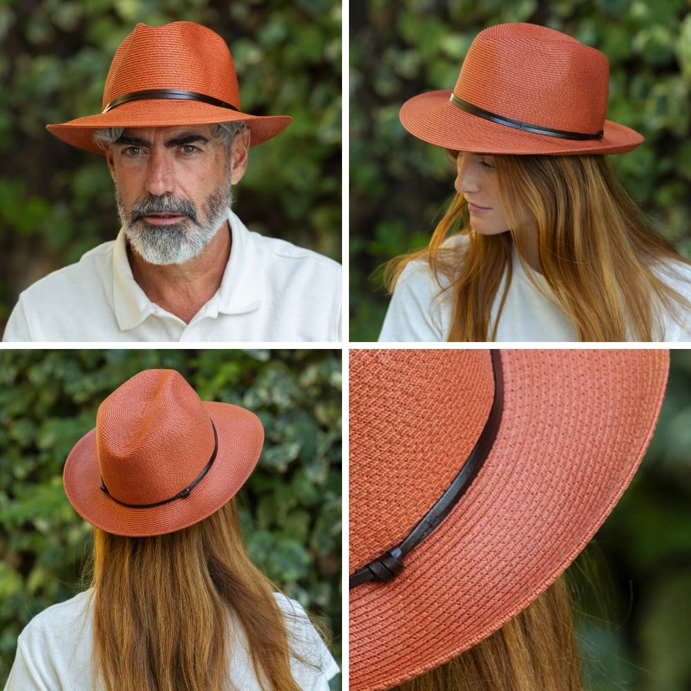 TRAVAUX EN COURS Borsalino Summer Hat - Terracotta