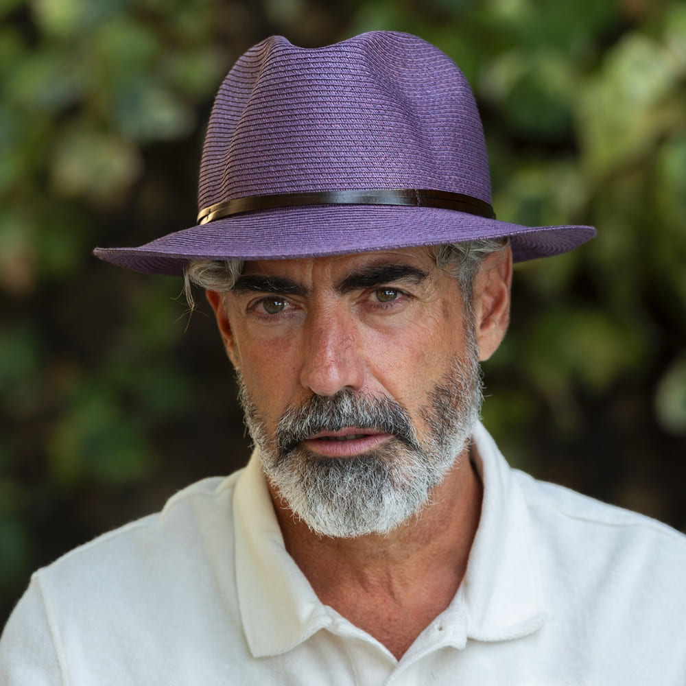 TRAVAUX EN COURS Borsalino Summer Hat - Violet