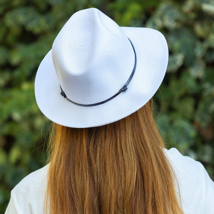 TRAVAUX EN COURS Borsalino Summer Hat - White
