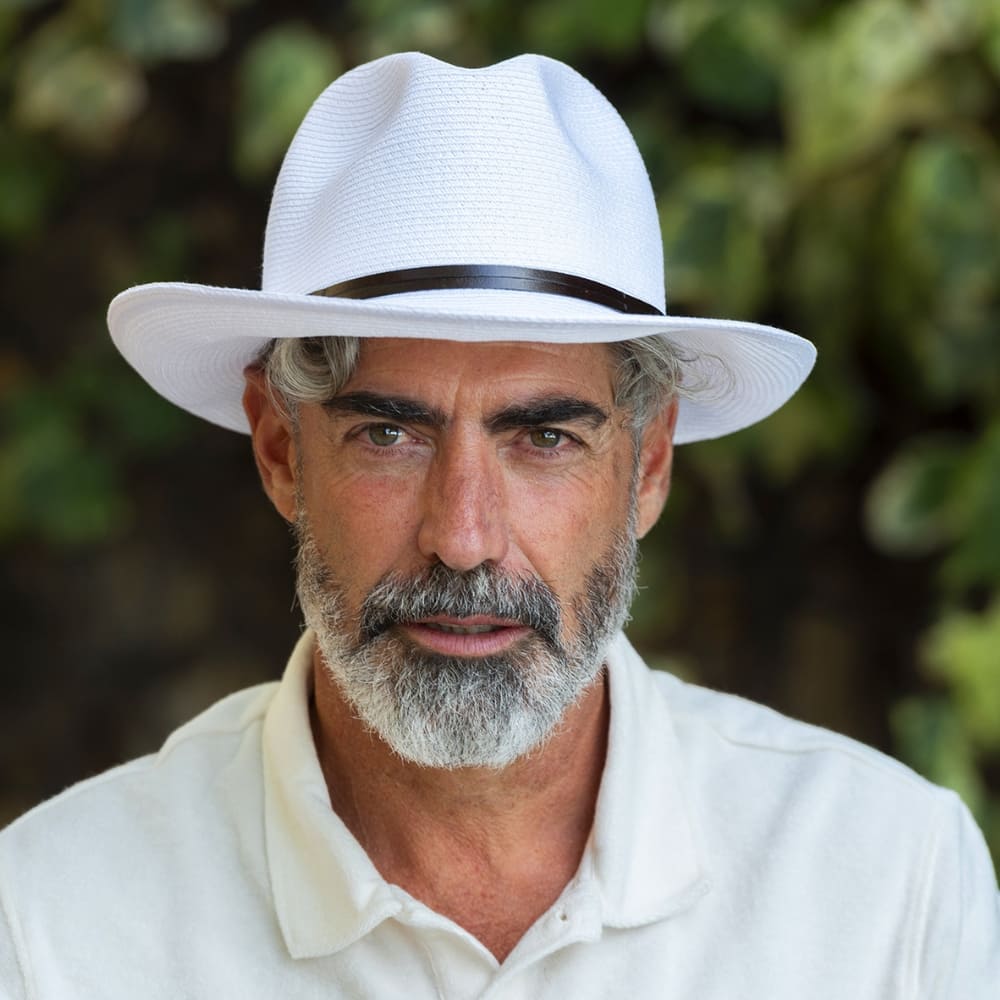 TRAVAUX EN COURS Borsalino Summer Hat - White