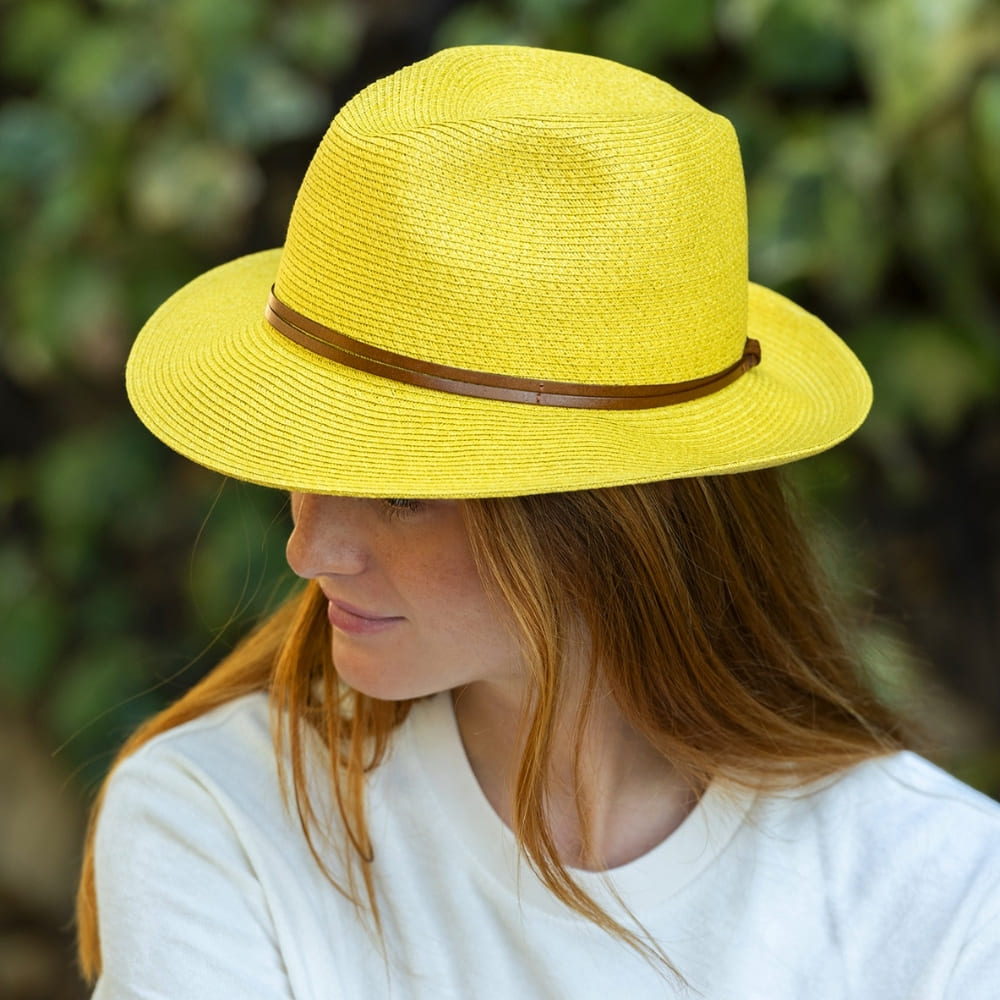 TRAVAUX EN COURS Borsalino Summer Hat - Yellow