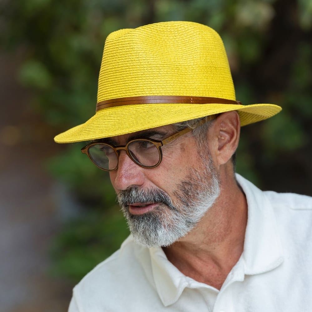 TRAVAUX EN COURS Borsalino Summer Hat - Yellow