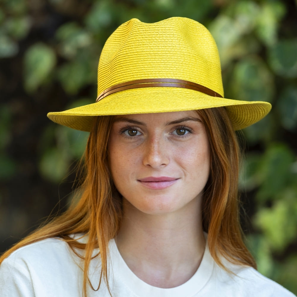 TRAVAUX EN COURS Borsalino Summer Hat - Yellow
