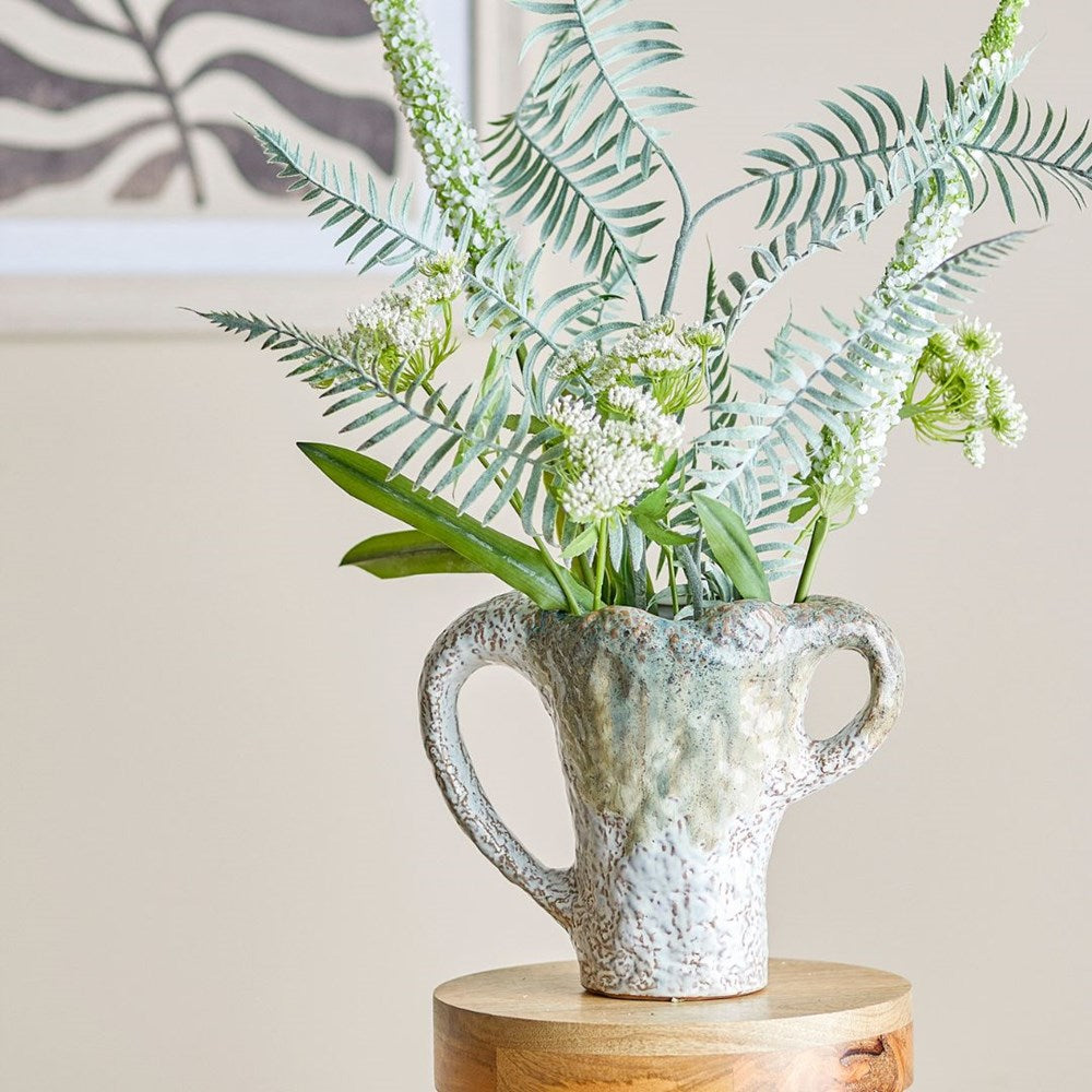BLOOMINGVILLE-Ledger Vase, Green, Stoneware
