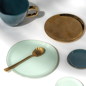 UNC-Good Morning plate celadon, Ø17 cm