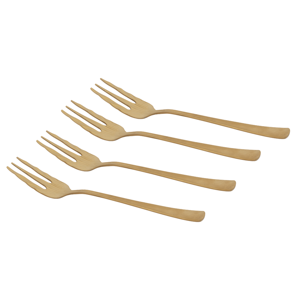 UNC-  Fork gold, set of 4, in gift pack