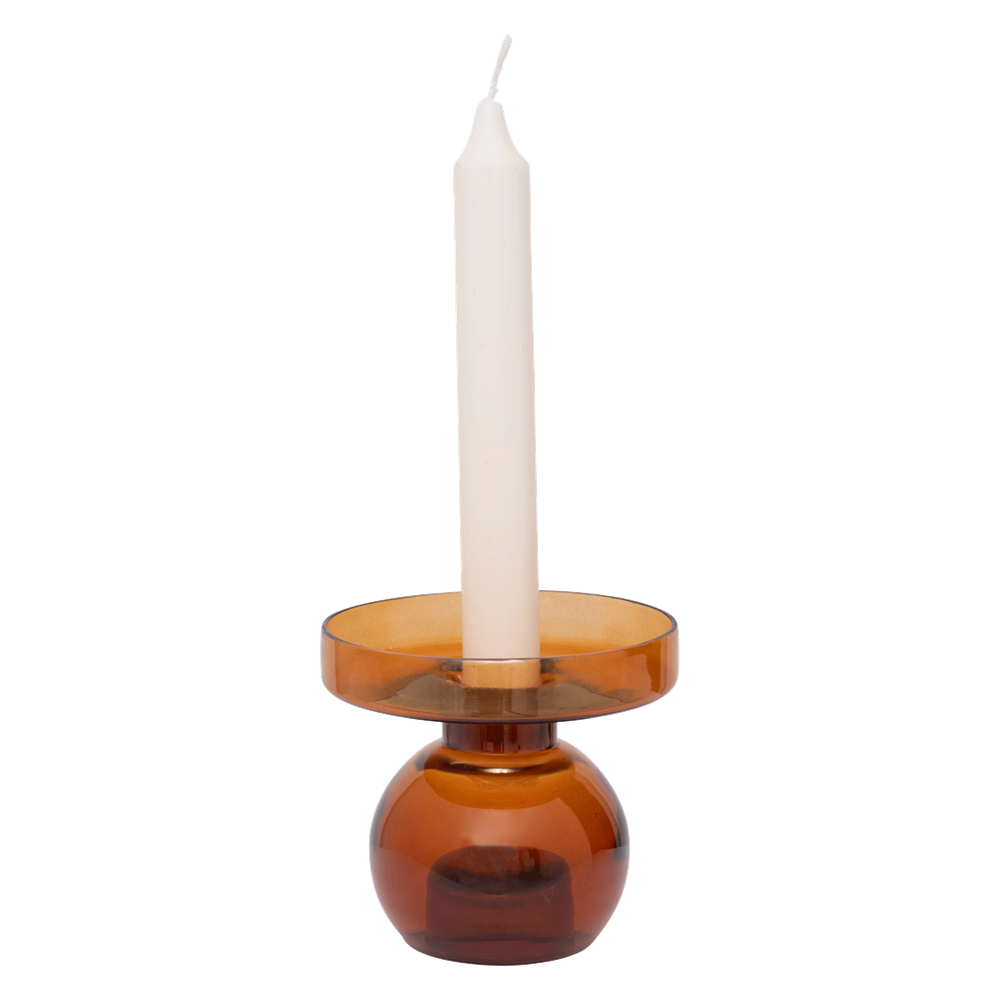 UNC- candle holder Both Sides apricot orange