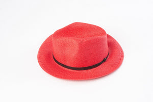 TRAVAUX EN COURS- Borsalino hat leather strap Red - Frenchbazaar -Travaux en cours