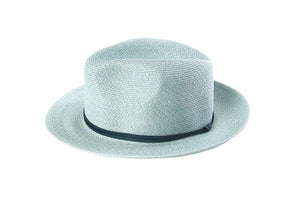TRAVAUX EN COURS- Borsalino hat leather strap Celeste - Frenchbazaar -Travaux en cours