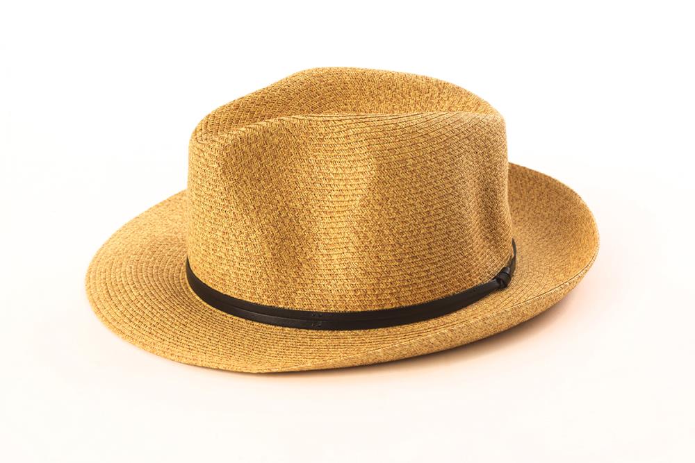 TRAVAUX EN COURS- Borsalino hat leather strap Curry - Frenchbazaar -Travaux en cours