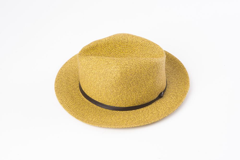 TRAVAUX EN COURS - Borsalino hat leather strap Saffran - Frenchbazaar -Travaux en cours