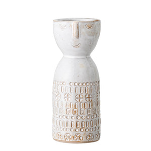 BLOOMINGVILLE - Vase, White, Stoneware - Frenchbazaar -Bloomingville