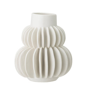 BLOOMINGVILLE - Vase, White, Stoneware - Frenchbazaar -Bloomingville