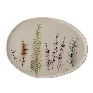 BLOOMINGVILLE-Bea Serving Plate, Nature, Stoneware