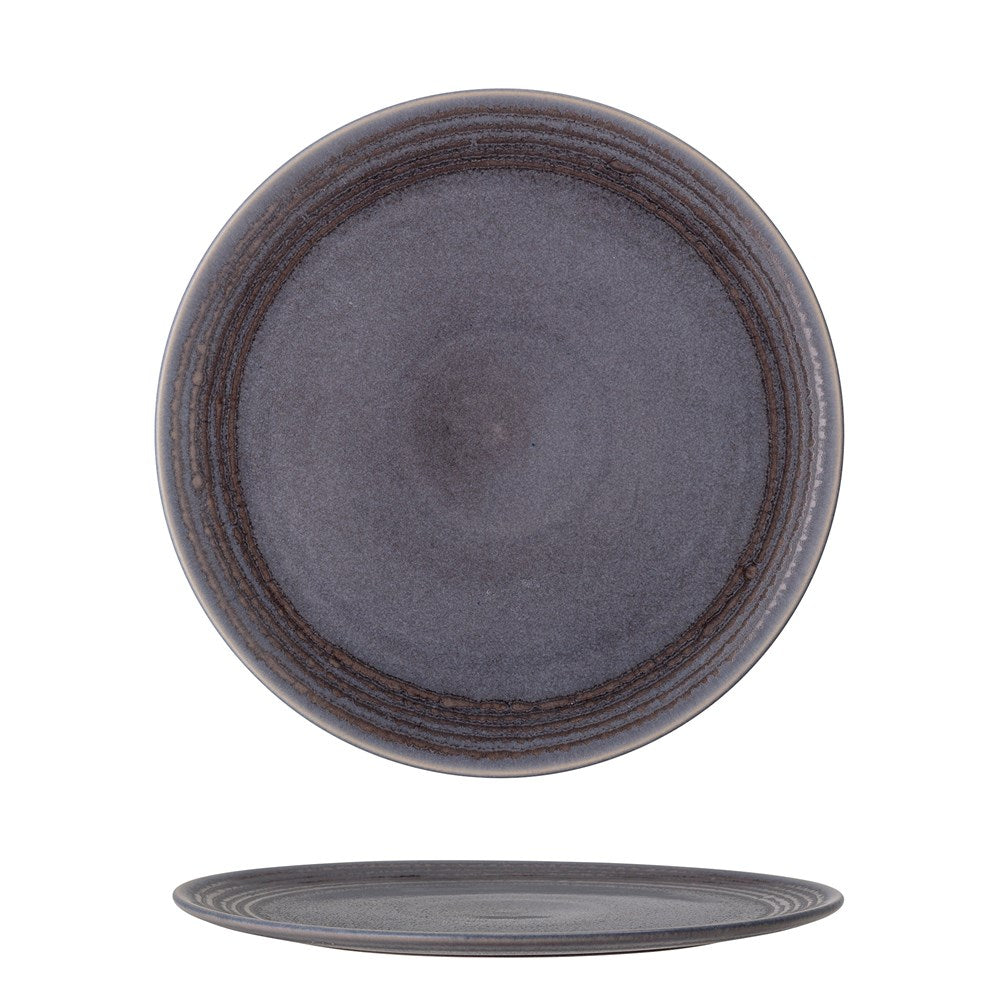 BLOOMINGVILLE-Raben Plate, Grey, Stoneware