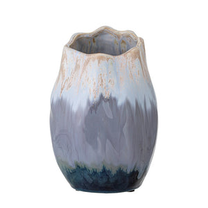 Jace Deco Vase, White, Ceramic