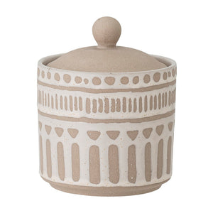 BLOOMINGVILLE - CORA Jar w/Lid, Nature, Stoneware