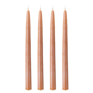 BLOOMINGVILLE -Pack of 4 Shimmer Brown Candles 30 cm