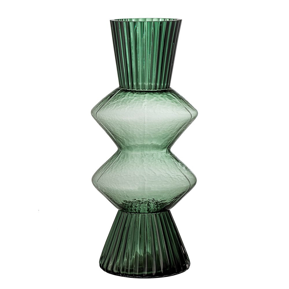 BLOOMINGVILLE -DAVINE Green Glass Vase