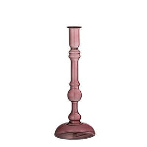 BLOOMINGVILLE - Ferah Candlestick, Purple, Glass