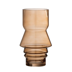 BLOOMINGVILLE-Zalla Vase, Brown, Glass
