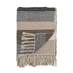 Bloomingville- Isnel Throw, Brown, Recycled Cotton