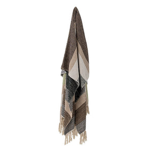 Bloomingville- Isnel Throw, Brown, Recycled Cotton