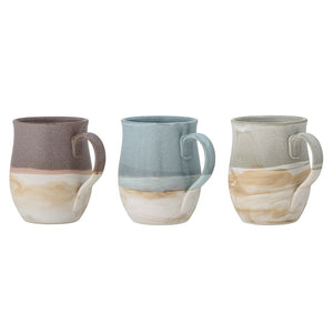 BLOOMINGVILLE - ASH - Set of 3 Assorted Mugs,