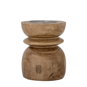 Pippin Candle Holder, Nature, Paulownia