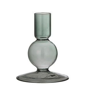 BLOOMINGVILLE -Isse Green Glass Candlestick,