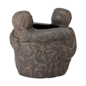 Liona Flowerpot, Grey, Stoneware