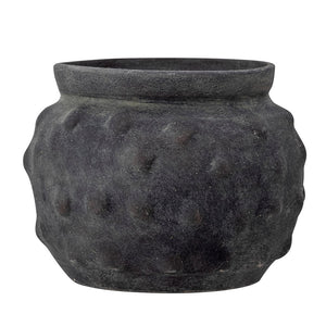 Lisen Deco Flowerpot, Black, Terracotta