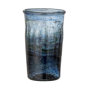 BLOOMINGVILLE - TAJA Drinking Glass, Blue, Recycled Glass