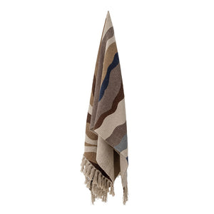 BLOOMINGVILLE-Stephania Throw, Brown, Recycled Cotton