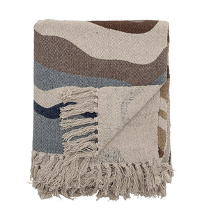 BLOOMINGVILLE-Stephania Throw, Brown, Recycled Cotton